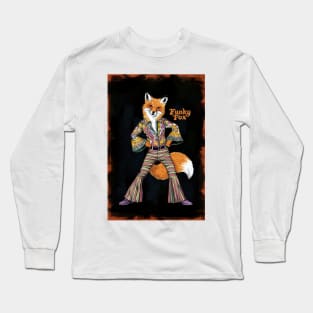 Cool retro dancing disco fox Long Sleeve T-Shirt